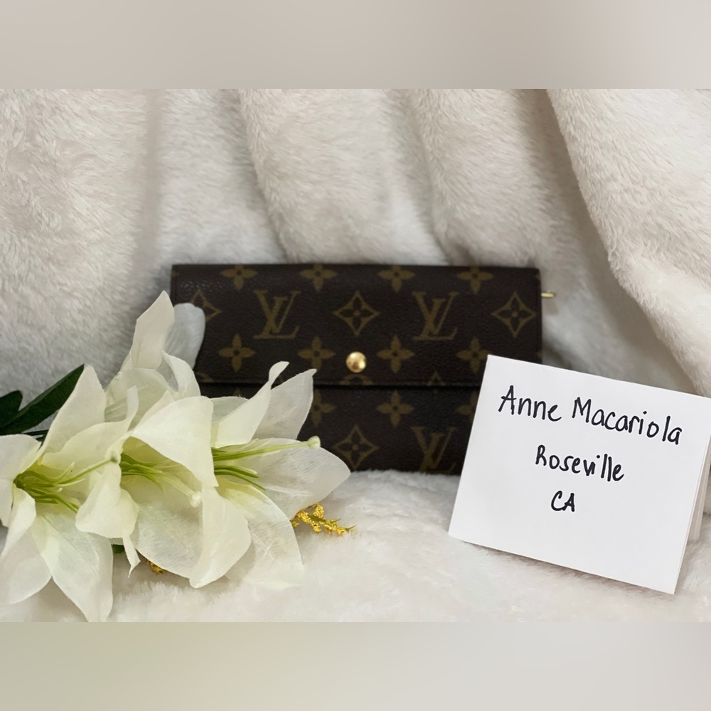 LV Monogram Long Flap Wallet